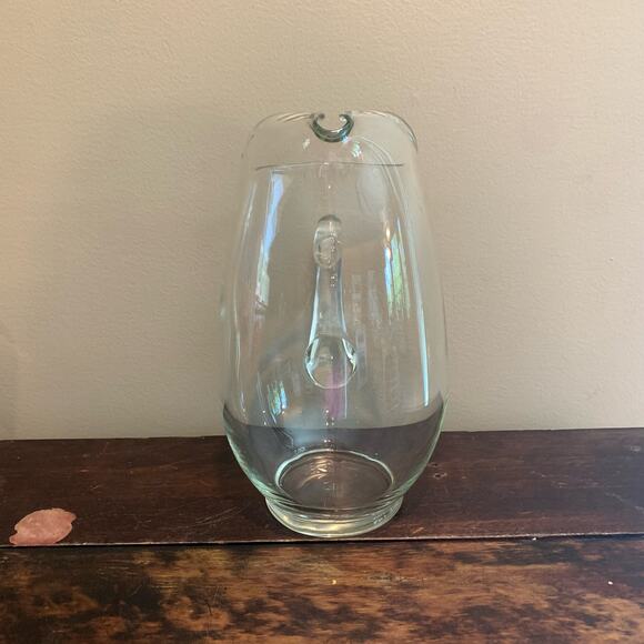 Vintage Tall 11" Arthur Court Crystal Glass‎ Large Pitcher Jug Kitchenware - Picture 3 of 10